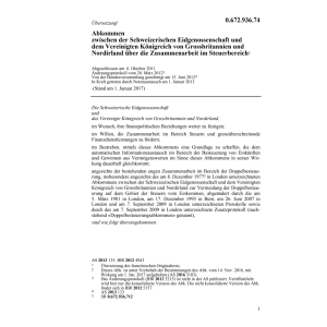 Abk.CH-GB Zusammenarbeit Bereich Steuern