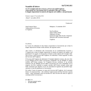 Scambio lettere CH-Ungheria doppie imp.