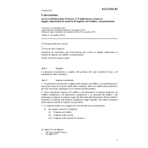 Conv. DI Svizzera - Ungherese