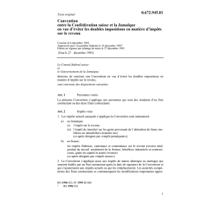 Conv. DI Suisse - Jamaïque
