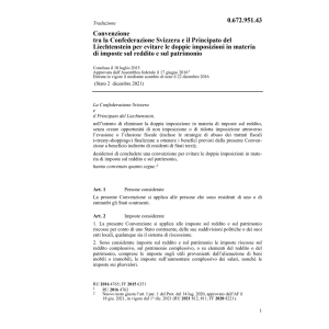 Conv. Svizzera-Liechtenstein fiscale