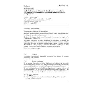 Conv. doppia imposizioni Lussemburgo