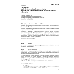 Conv CDI CH-Malta sul reddito