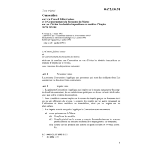 Conv. DI Suisse - Maroc