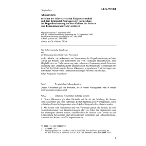 DBA Schweiz - Norwegen  Einkomm.+Vermög.
