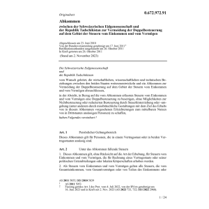 Abk. CH-Tadschikistan Doppelbesteuerung