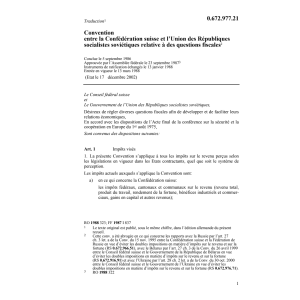 Conv. soviétiques à questions fiscales