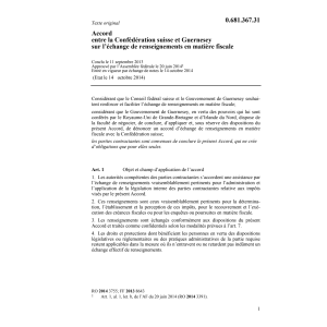 Acc. CH-Guernesey matière fiscale