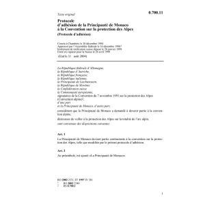 Prot. d'adhésion Monaco protection Alpes