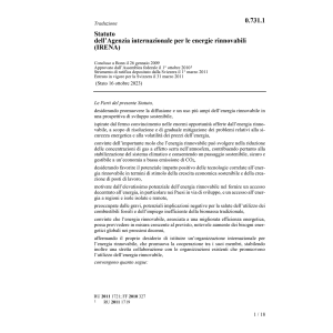 Statuto energie rinnovabili IRENA