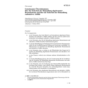 Übereink. Sicherheit radioaktive Abfälle