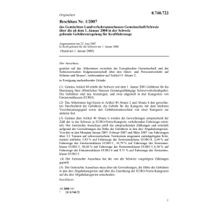 Beschluss Nr.1/2007 Gebührenregelung