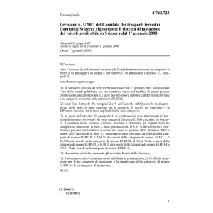 D n. 1/2007 sistema tassazione veicoli