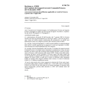 Decisione n.1/11 tassa traffico pesante