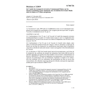 Décision no 1/13 mod. annexe 1 accord