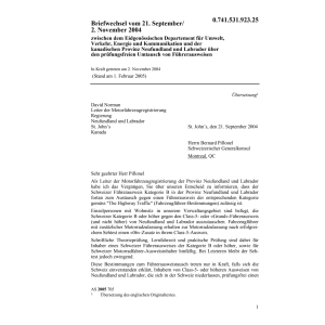 Briefw. UVEK-Labrador Führerausweisen