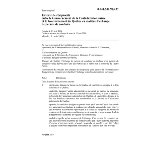 D' échange de permis de conduire