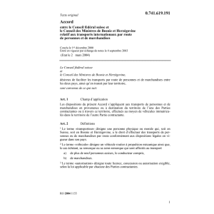 Acc CH-Bosnie transp par routes et pers.