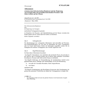 Abk. CH-Georgien Personen u Güterverkehr