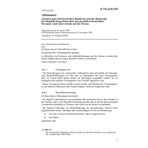 Abk.CH-Kasachstan Personen- Güterverkehr
