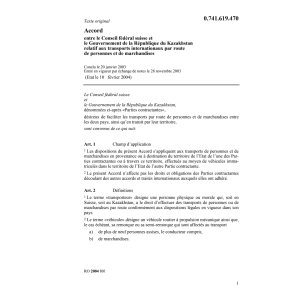 Acc.CH-Kazakhstan transport marchandises