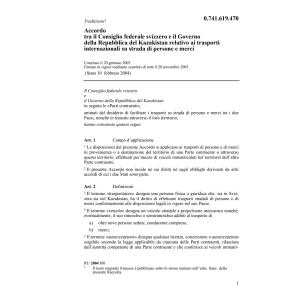 Acc. CH-Kazakistan trasporti persone