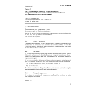 Acc. CH-Kosovo route personnes