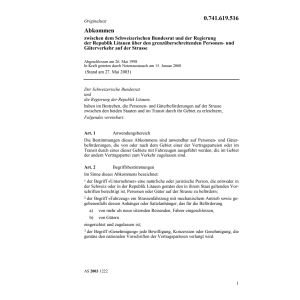 Abk. CH-Litauen Güterverkehr Strasse