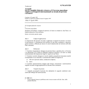 Acc. CH-Macedone trasporti persone