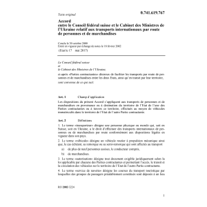 Ac CH-Ukraine transport int. machandises