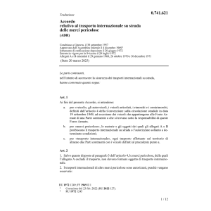 Acc. europeo trasporto merci pericolose
