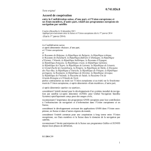 Acc. progr. navigation satellite