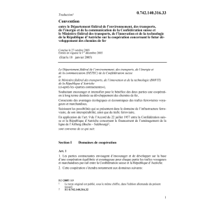 Conv.CH-A dév.chemins de fer