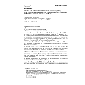Abk. BR FR Bahnlinie Annemasse und Genf