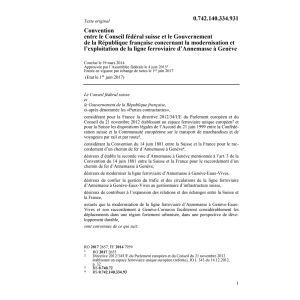 Conv. CF FR ligne ferr. Annemasse Genève