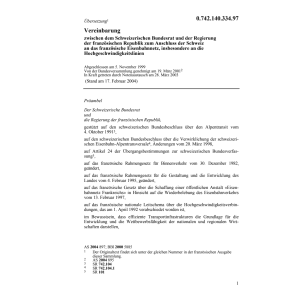 Vereinb.CH-F Anschl.franz. Eisenbahnnetz