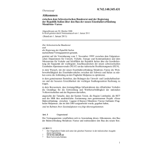 Abk. CH-I Eisenbahnverbindung Mendrisio
