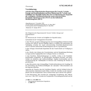 Vereinbarung UVEK-Italien NEAT HLN