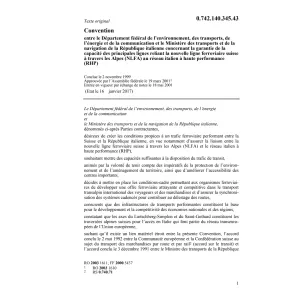 Conv. UVEK-Italie NLFA RHP ferroviaire