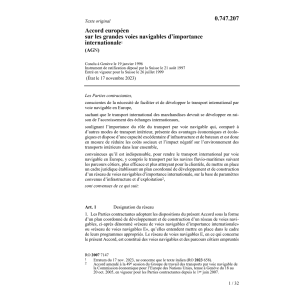 Acc.européen grande voies navigables AGN