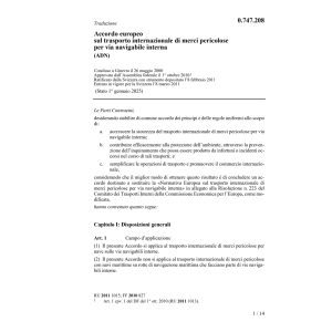 Acc. europeo pericolose navigabile ADN