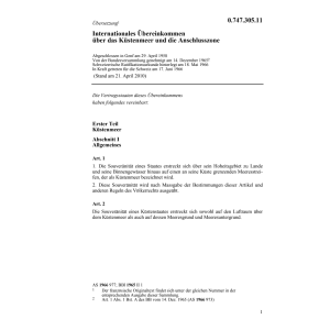 Internationales Übereinkommen Küstenmeer