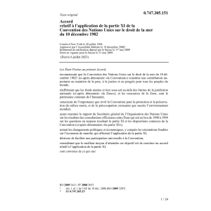 Acc. parti XI Conv. droit de la mer
