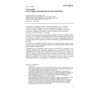 Convention sur le régime international