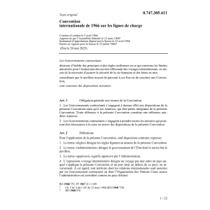 Convention internation. lignes de charge