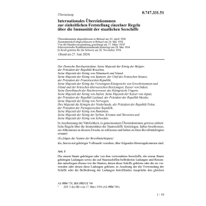 Internationales Übereinkommen zur einhei