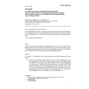 Änd. int.Übereink.Regeln Konnossemente