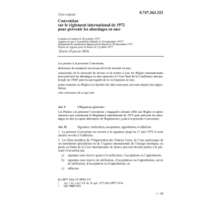 Convention sur le règlement internationa