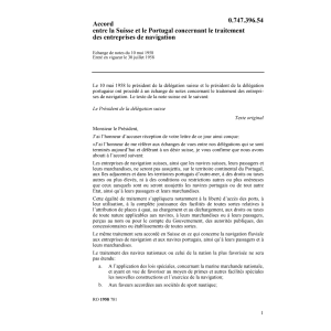 Accord entre la Suisse et le Portugal co