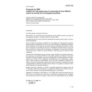 Prot. sécurité naviagtion maritime